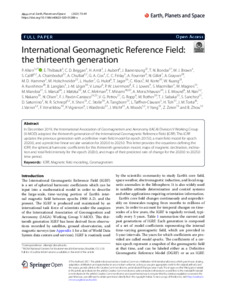 International Geomagnetic Reference Field The Thirteenth Generation